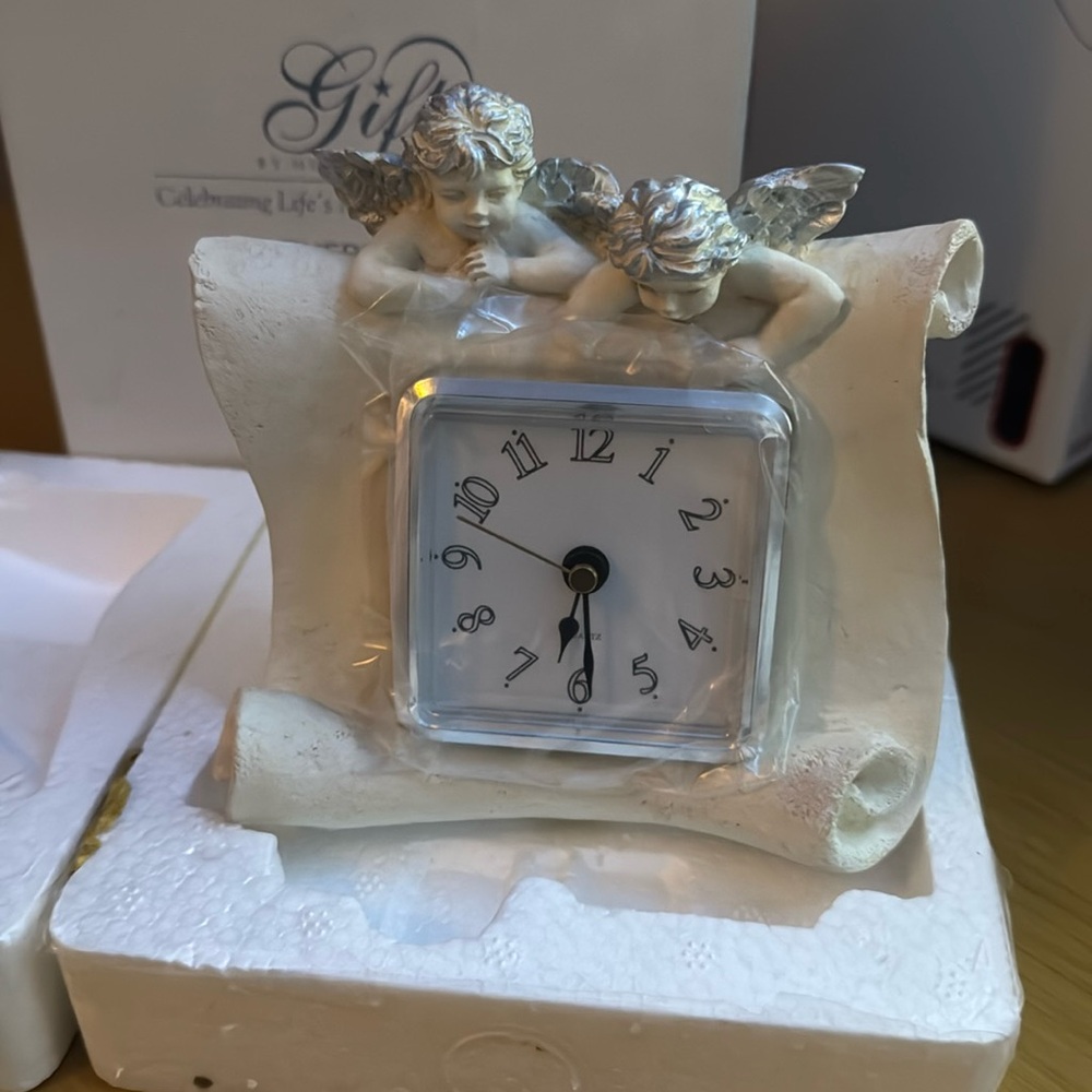 NEW Rare House of Lloyd Cherub Time Angels Porcelain Clock Casa de Lloyd Brasil
